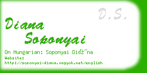 diana soponyai business card